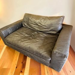 Restoration Hardware Leather Cloud Sofa