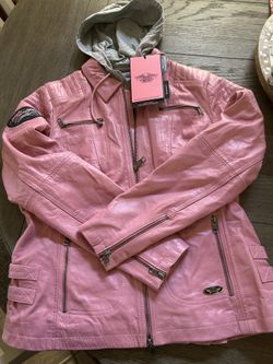 Brand New Women’s Genuine Goatskin Leather Harley Davidson Jacket. Size large