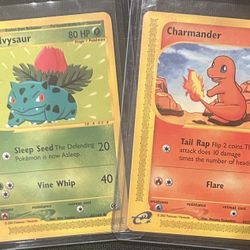 Charmander Expedition Base Set E Reader / Ivysaur Expedition Base Set E Reader - NM