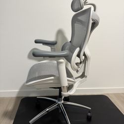 Office Gaming Grey And White Chair with Ultra Soft 3D Armrests