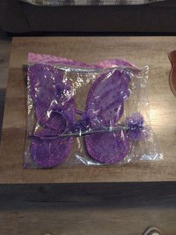 Purple Glitter Fairy Wings and Wand Set