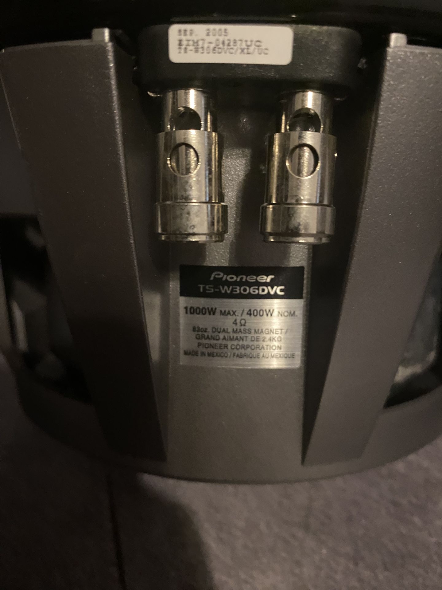 Pioneer 12 Inch Subwoofer