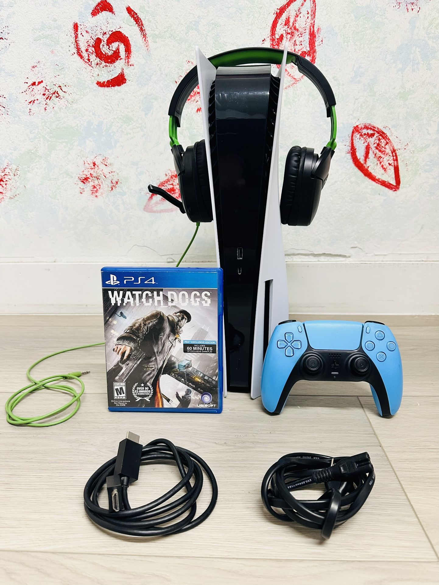 Sony PlayStation 5 - 825GB , Bonus 1 Game And 1 Head Set ( Used )