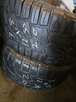 (2) 35 12.50 20 ROLLING BIG TIRES $160 INSTALLED