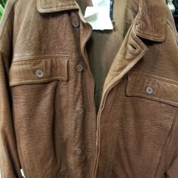 Vintage  Leather Bomber Jacket 