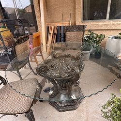 Glass dining table