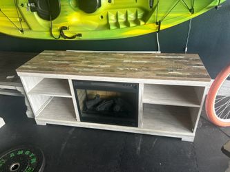Just Tv stand with fireplace and 2 tables