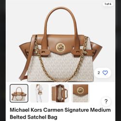 MK Signature Carmen Satchel Purse