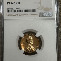 🪙 1960 Large Date Proof Lincoln Cent  NGC PF67 RD – Brilliant Red Gem –