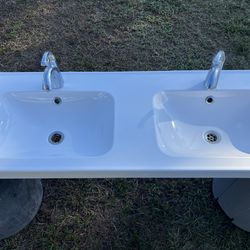 Double sink vanity top 48”