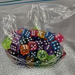 D6 Dice - 30+ Dice. Very Colorful And Brand New!