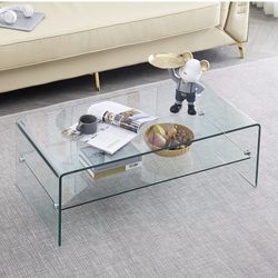 Glass coffee table