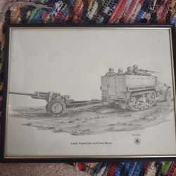 Old WW2 Black And White Sketch Of Weaponry