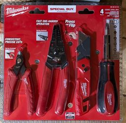 Milwaukee 4 PC Hand Tool Set 48-22-6119