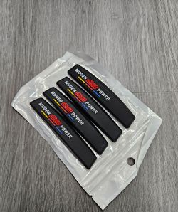 BRAND NEW UNIVERSAL 4PCS MUGEN POWER CAR DOOR EDGE GUARD RUBBER ANTI-SCRATCH STRIP PROTECTOR