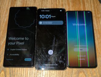 Lot of 3. Pixel 7 Pro 128gb 
Píxel 8 Pro128gb
 Galaxy S21 5H international 128gb