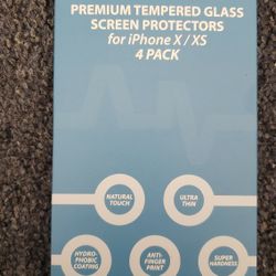 Premium Tempered Glass Screen Protectors For IPhone X / XS 4pack