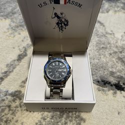 Blue Polo Watch & 2 Tone Silver&gold Polo Watch Stainless Steel Read Description