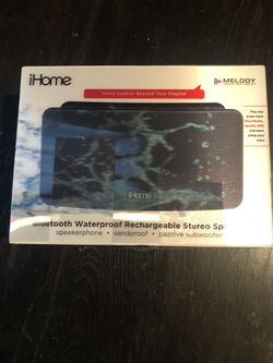 IHOME BLUETOOTH PORTABLE WATERPROOF STEREO SPEAKER