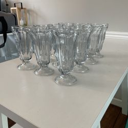 12 Soda Fountain Style , Ice Cream/Milkshake Glasses