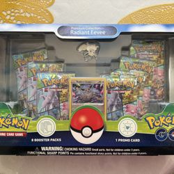 Pokemon TCG GO Premium Collection: Radiant Eevee Box 8 Booster Packs 