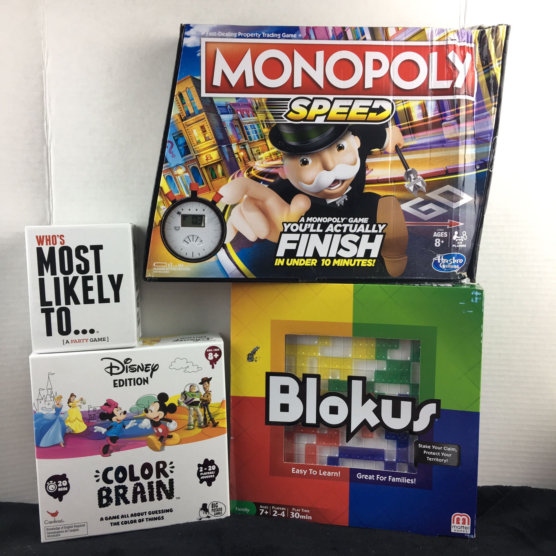 Monopoly, Disney, Blokus and Most likely