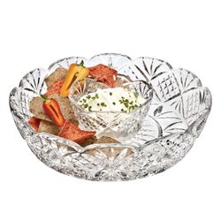 Dublin Collection Crystal Chip & Dip Serving Set - 35