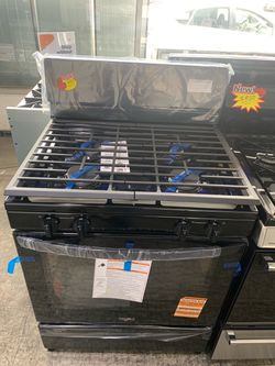 Whirlpool Black Gas Range Stove