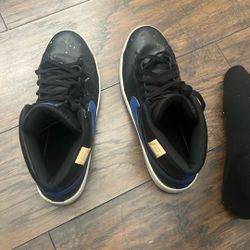 Jordan 1 Mid Black and Blue Size 14