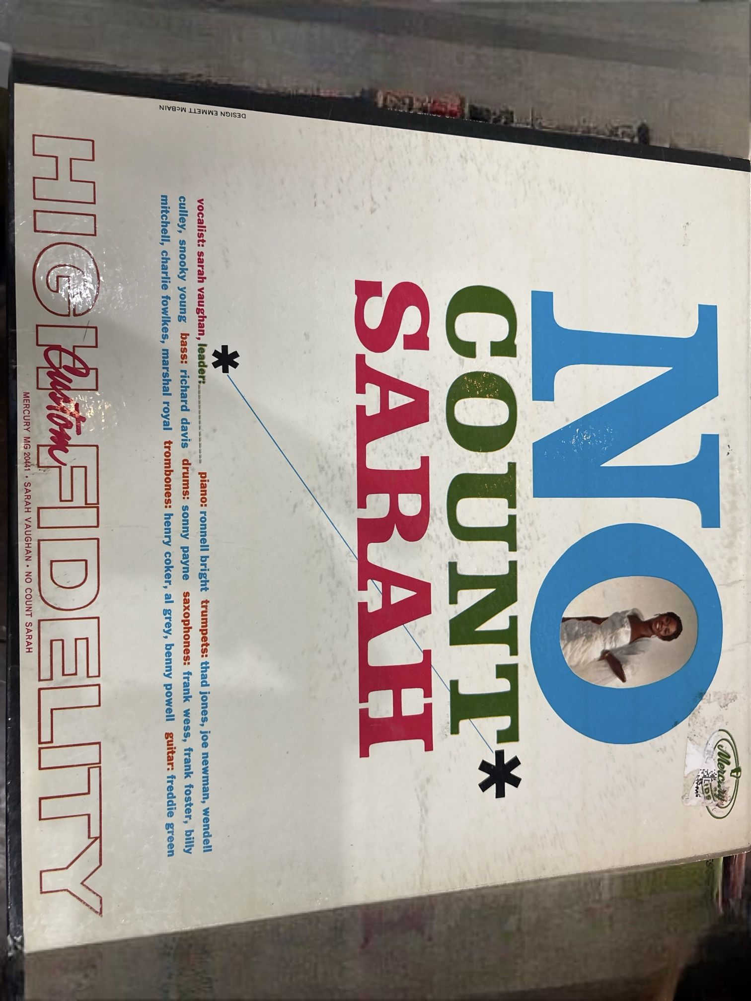 Sarah Vaughan - No Count Sarah / VG+ / LP, Album, Mono