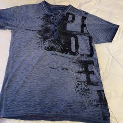 Men Blue Shirt Size M