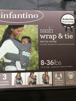 Infantino wrap and tie baby carrier