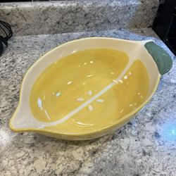 “Martha Stewart” Lemon-Shaped Ceramic Bowl