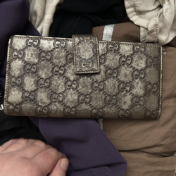 Gucci, Guccisima wallet gray metallic