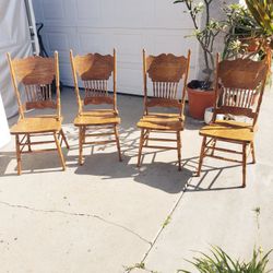 Wood Dining Chairs  - Set Of 4