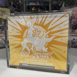 Pokemon Brilliant Stars POKEMON CENTER Elite Trainer Box w/ Magnetic Acrylic Case