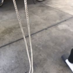 3K White Gold Chain 925 Silver