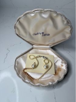 Crown trifari faux pearls in original box