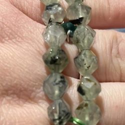 Faceted Prehnite Bracelet 