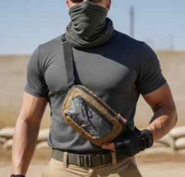 New Tactical Crossbody Sling Bag – EDC Concealed Carry Backpack – Black