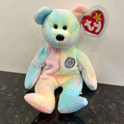 Ty "B.B. Bear" the Birthday Bear Beanie Baby, Vintage, Rare and Retired 