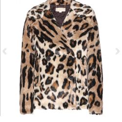Michael kors leopard faux fur coat   Xl