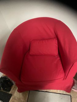 Couch with cover (Gray color with red cover)