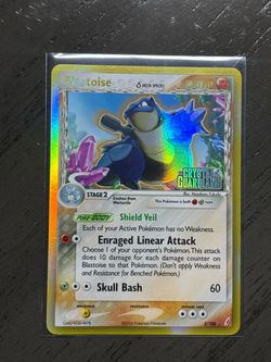 Pokemon TCG Blastoise Crystal Guardians Reverse Holo 2/100 STAMPED