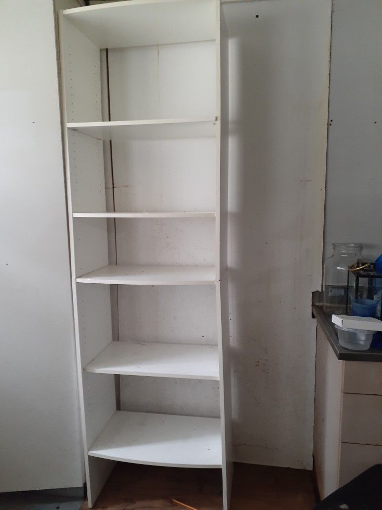 White Furniture Needs Cleaning Been In Garage Shelves Wobbly But Can Been Fixed