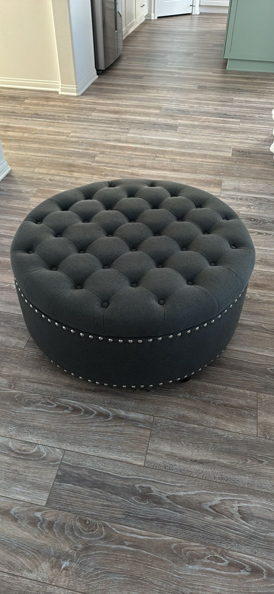 Dark Gray Ottoman With Storage