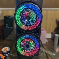 KARAOKE BLUETOOTH LED LIGHT PORTABLE SPEAKER MACHINE TTD-2807