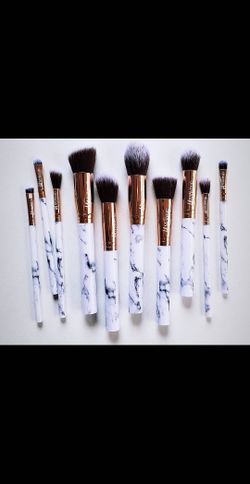 10pcs marble makeup brush set