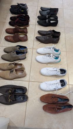 Men's Shoe Lot – 12 Pairs Mixed Styles - Amazing Condition!!!