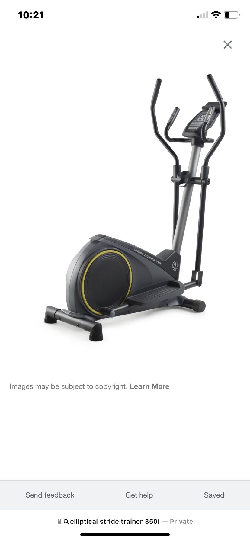 Gold's Gym Stride Trainer 350i Elliptical - Used